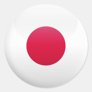 Japanse vlag ronde sticker