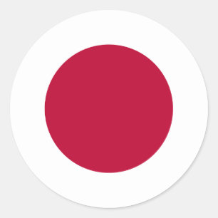 Japanse vlag ronde sticker