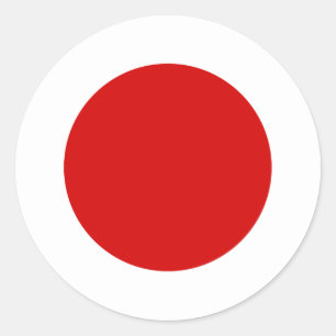 Japanse vlag ronde sticker