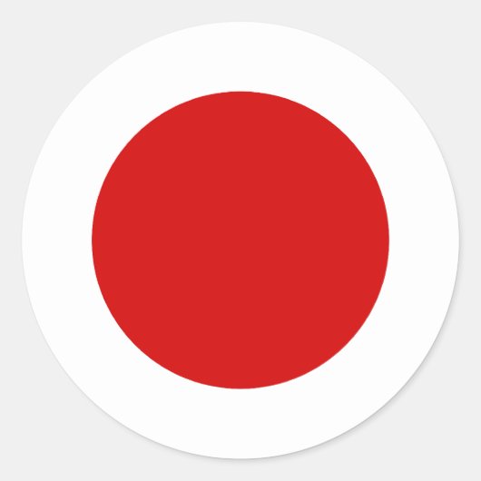 Japanse vlag ronde sticker (Voorkant)