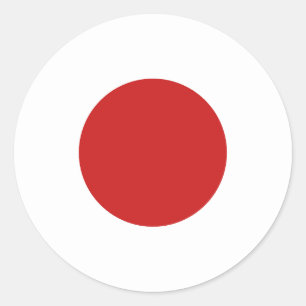 Japanse vlag ronde sticker