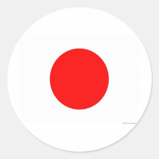 Japanse vlag ronde sticker