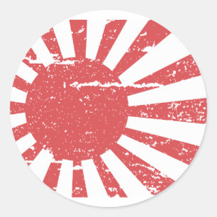  japanse vlag ronde sticker