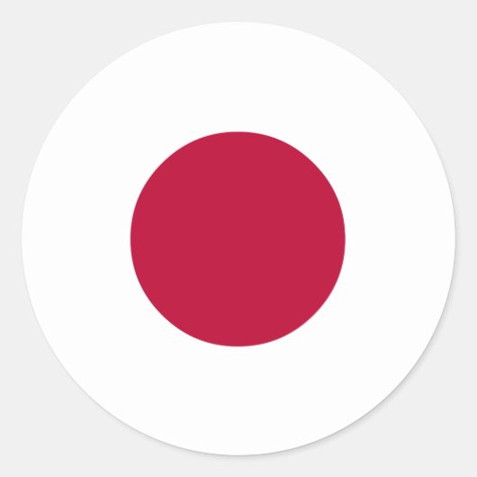Japanse vlag ronde sticker (Voorkant)