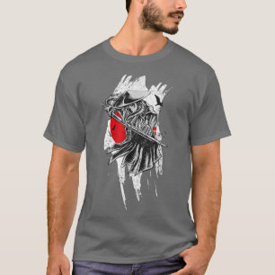 Japanse vlag Samurai Pet Katana Rode Cirkel Japans T-shirt