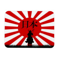 Japanse Vlag & Samurai Warrior Nippon Magnet