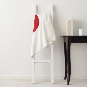 Japanse vlag sherpa deken