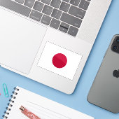 Japanse vlag sticker (Laptop met iPhone)