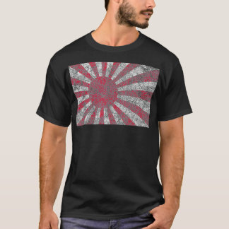 Japanse vlag Stijldraaiend zonnesymbool T-shirt