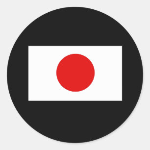 Japanse vlag T-shirts en geschenken Ronde Sticker