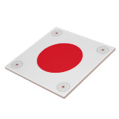 Japanse vlag tegeltje (Zijkant)