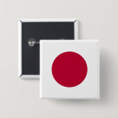 Japanse vlag vierkante button 5,1 cm (Voorkant /achterkant)
