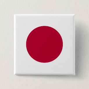 Japanse vlag vierkante button 5,1 cm