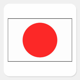 Japanse vlag vierkante sticker