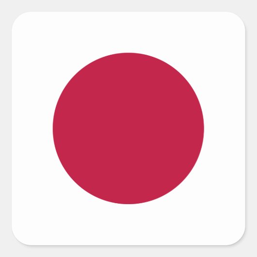 Japanse vlag vierkante sticker (Voorkant)