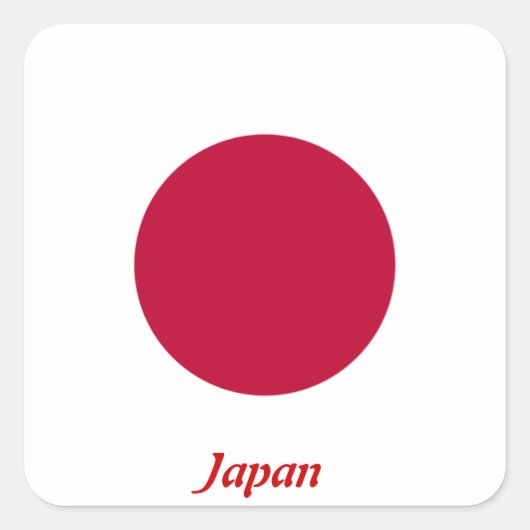 Japanse vlag vierkante sticker (Voorkant)