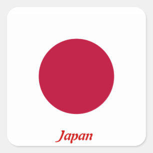 Japanse vlag vierkante sticker
