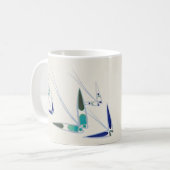 Japanse Vlinder Illustratie Koffiemok (Voorkant links)