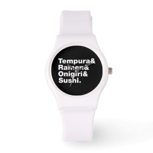 Japanse voedingsmiddelen Tempura & Ramen & Onigiri Horloge