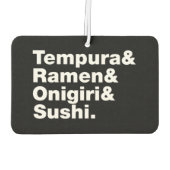 Japanse voedingsmiddelen Tempura & Ramen & Onigiri Luchtverfrisser (Achterkant)