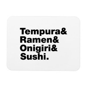 Japanse voedingsmiddelen Tempura & Ramen & Onigiri Magneet
