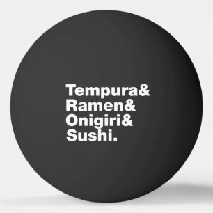 Japanse voedingsmiddelen Tempura & Ramen & Onigiri Pingpongballen