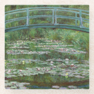 Japanse voetbalbrug Claude Monet French Art Glazen Onderzetter