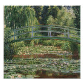 Japanse Voetbrug en waterLily Pool van Monet Foto Afdruk (Voorkant)