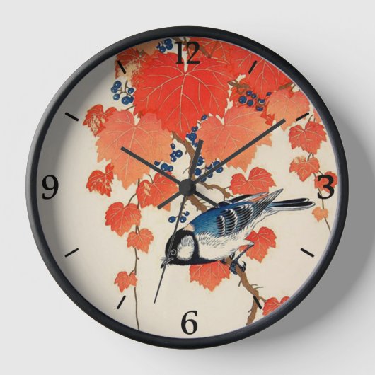  Japanse vogel en herfst Grapevine (Voorkant)