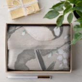 Japanse vogel in een boomweefsel tissuepapier (Geschenk)