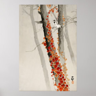 Japanse Vogel Wing Wall Art Print Vintage Zen
