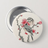 Japanse vogels 3 ronde button 7,6 cm (Voorkant /achterkant)