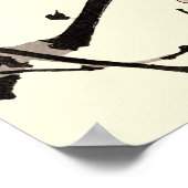 Japanse vogels en Cherry Blossom Poster (Hoek)