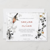 Japanse vogeltakken bladeren kaart (Voorkant)