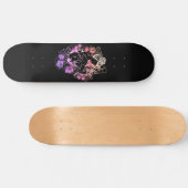 Japanse vrouw danst op bloemen Skateboard Deck (Horizontaal)