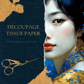  japanse vrouw decoupage tissuepapier
