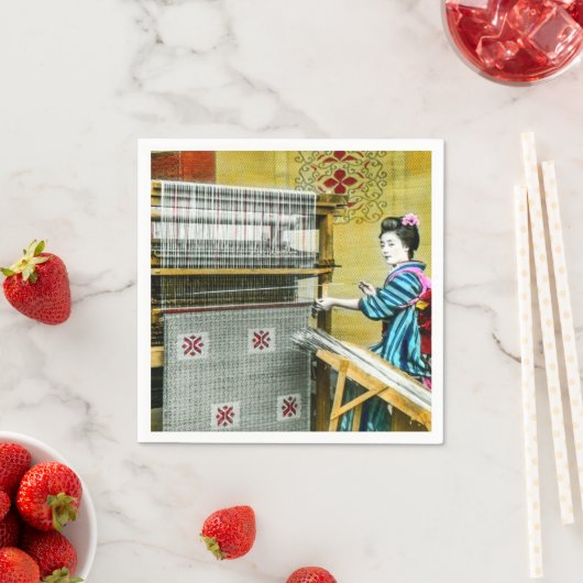  Japanse vrouw die een zijderoute gebruikt Servet (Insitu)