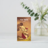  Japanse vrouw in de wind Visitekaartje (Staand voorkant)