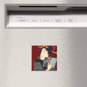 Japanse vrouw leest 2 magneet (Insitu (Vaatwasser))