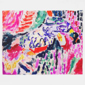 Japanse vrouw naast het water, Matisse Fleece Deken (Voorkant (Horizontaal))