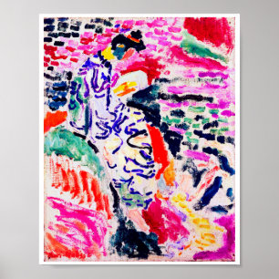 Japanse vrouw naast het water, Matisse Poster