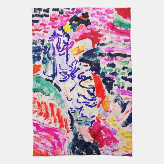 Japanse vrouw naast het water, Matisse Theedoek (Verticaal)