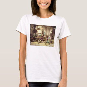 Japanse vrouwen die weven, c.1890 (met de hand gek t-shirt