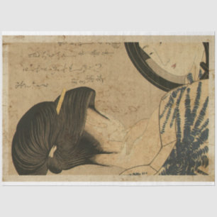 Japanse vrouwen en spiegel-ukiyo-stijl Art nr. 9 Tissuepapier