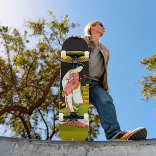 Japanse vrouwen in Kimono Achtergrond Dd Brand Skateboard
