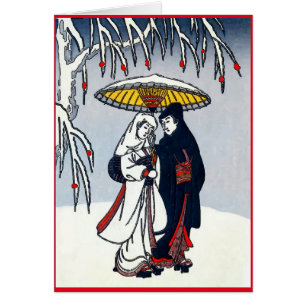 Japanse vrouwen in sneeuw