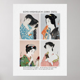 Japanse vrouwenportretten - Goyō Hashiguchi Poster