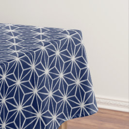 Japanse wagara asanoha geometrisch blauw decor tafelkleed