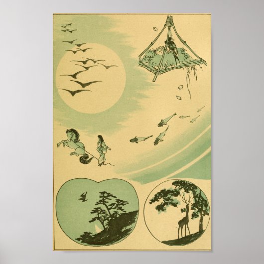  Japanse Wall Art Mythologie Poster (Voorkant)