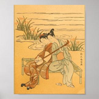 Japanse Wall Art shamisen Poster